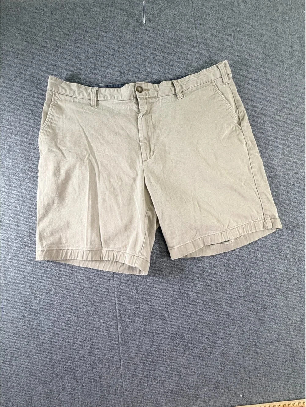 Nautica Deck Shorts Classic Fit Stretch Khaki Men's 40W Beige Chino Casual